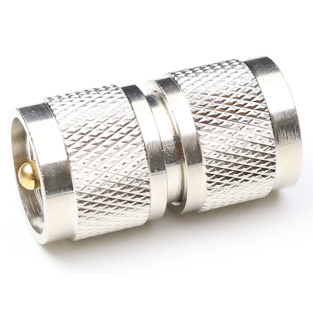 ANHAN UHF Male to Male Connector Pl259 Male Adapter CB Radio Coax Cable adapters PL259 Coaxial Extension Cable Connectors 2Packs