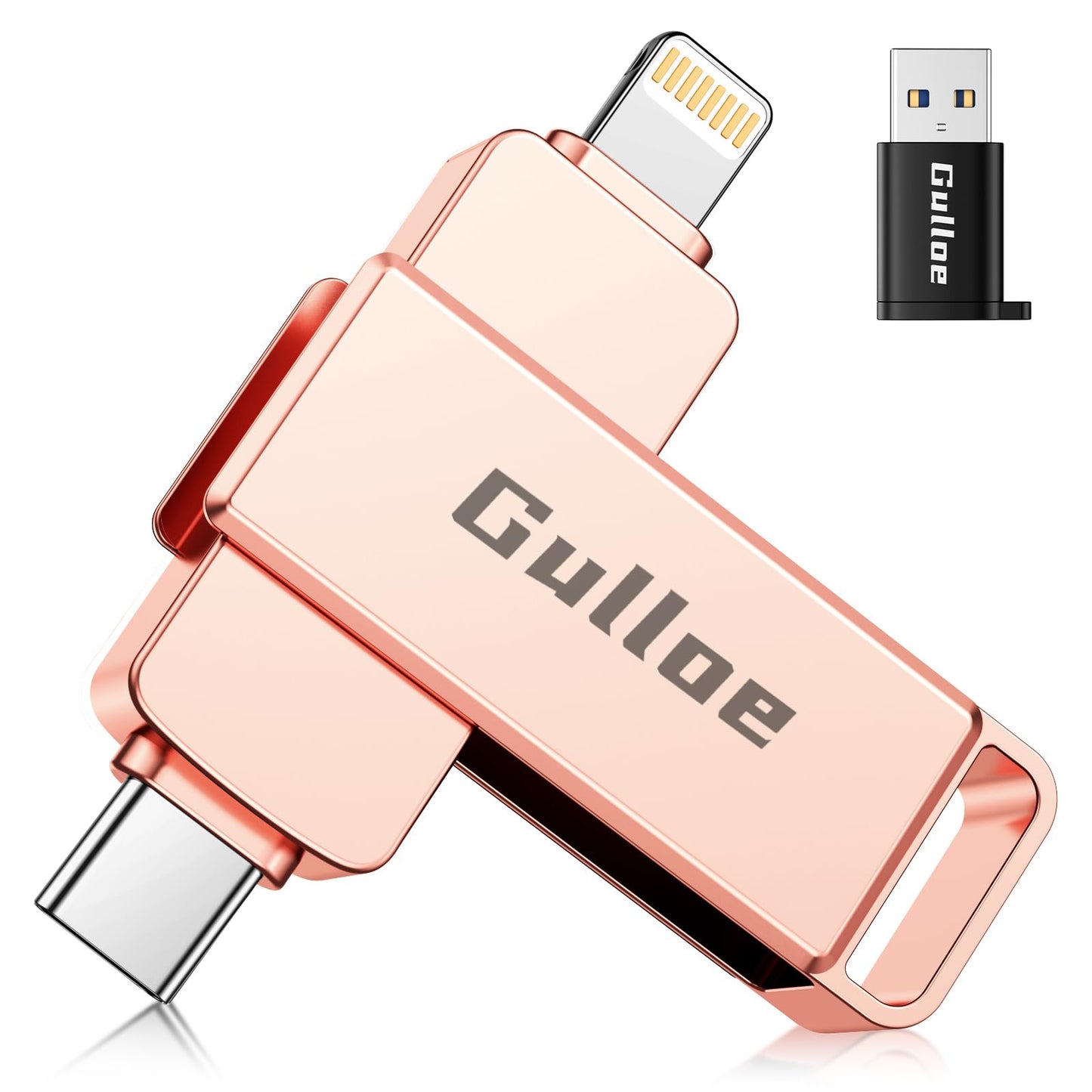 Gulloe 256GB Flash Drive Intended for iPhone, USB Memory Stick Storage for Photos and Videos Backup, Compatible with iPhone iPad Android PC, Plug