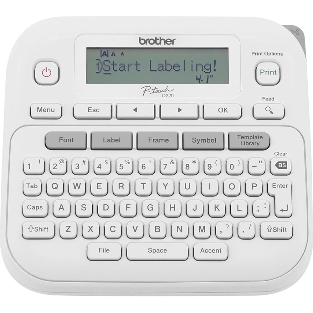 Brother P-Touch PTD220 Portable Label Maker for Home & Office Organization with Carrying Storage Case