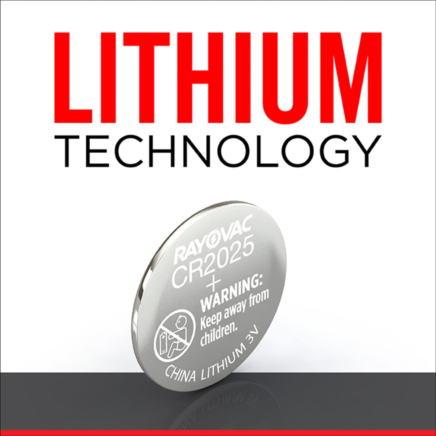 Rayovac CR2025 Battery, 3V Lithium Coin Cell CR2025 Batteries (2 Battery Count)