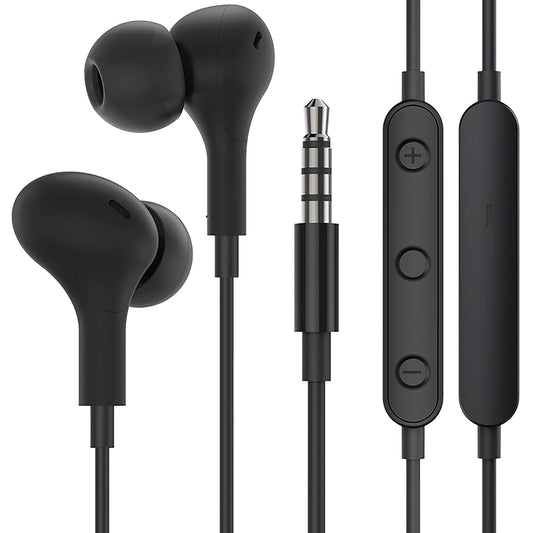 Noise Isolating Wired Earbuds Headphones Earphones w/Microphone Compatible with Samsung Galaxy A16 A15 A14 A06 A05 A03S A25 A26 S10 S9 Plus S10e…