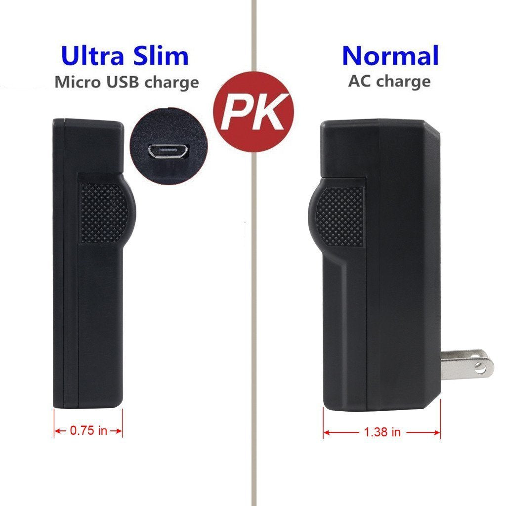 Kastar Slim USB Charger for Fujifilm NP-50 BC-50 BC-45W and Fuji FinePix F200EXR F75EXR F70EXR F100fd F60fd F50fd XF1 XP100 XP150 XP170 X20 F605EXR