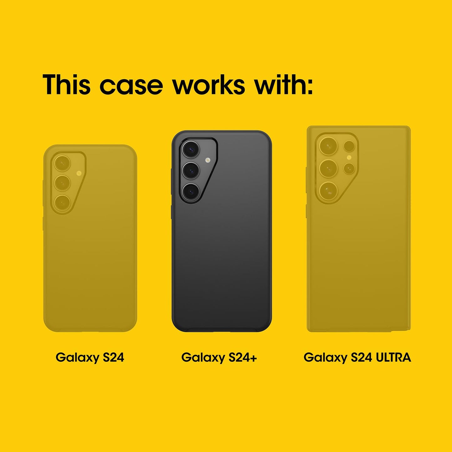 OtterBox Samsung Galaxy S24+ Symmetry Series Case - Sunstone (Orange), Ultra-Sleek, Wireless Charging Compatible, Raised Edges Protect Camera & Screen