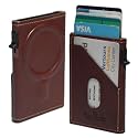 Tony Perotti Italian Leather MagSafe Wallet Card Holder - RFID Blocking, Eco-Friendly Vegetable-Tanned Leather, Quick Access Pop-Up Card Slider, Fits