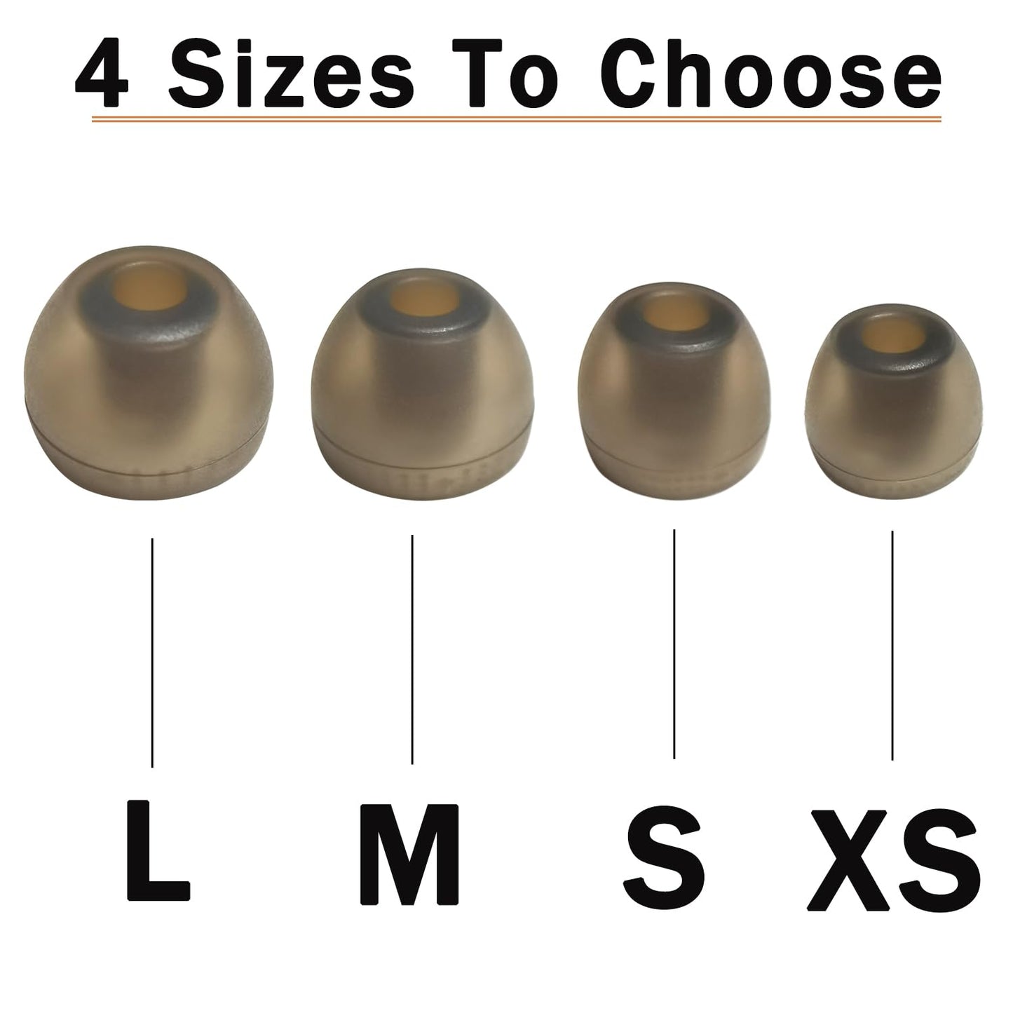 Silicone Replacement Ear Tips for Sony 1000XM5/1000XM4/LinkBuds S/WF-C500/WF-C700N/WF/WI/XBA Earbuds, 4 Pairs