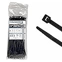 Kable Kontrol Cable Zip Ties 100 Pcs 11 Inch Black, 50 Lbs Tensile Strength, Self-locking UV Resistant Plastic Nylon Wire Ties, for Indoor or Outdoor