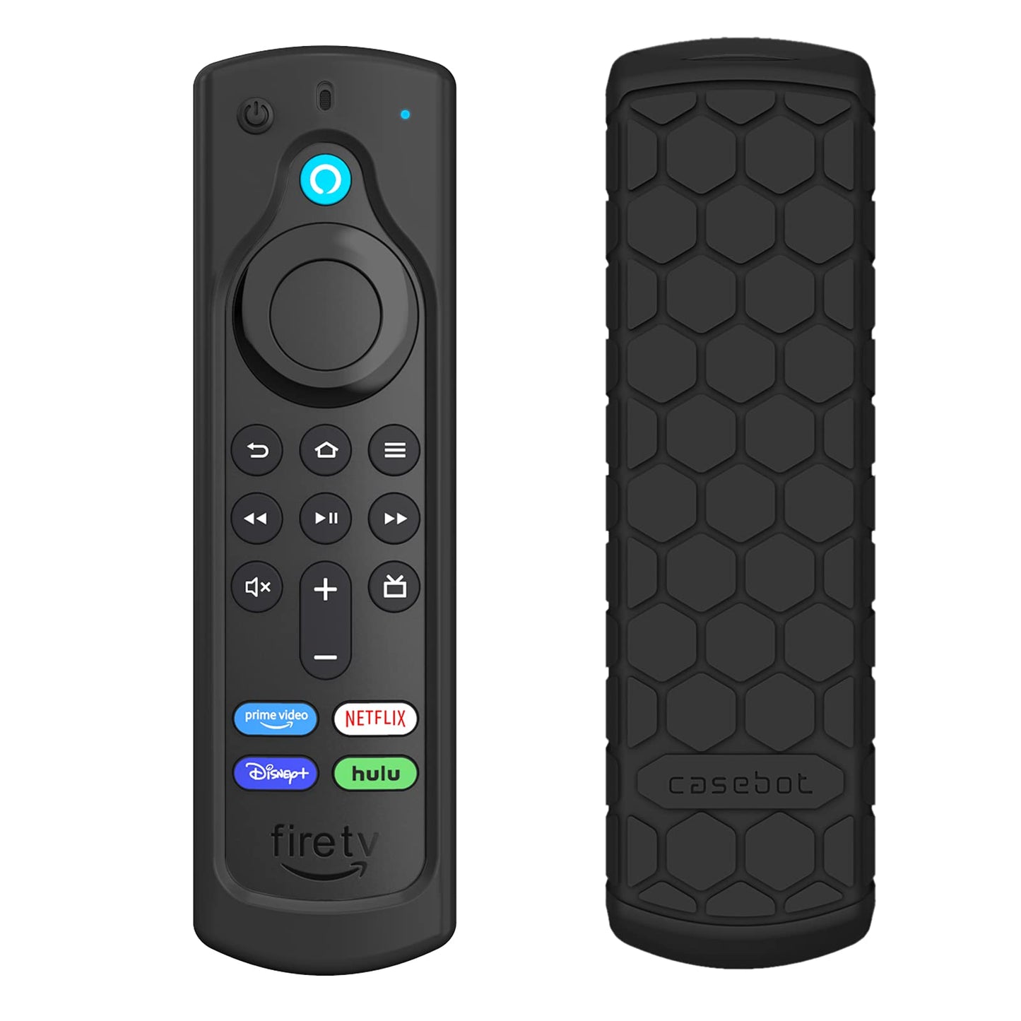 CaseBot Remote Case for Fire TV Stick HD/4K/4K Max (1st Gen)/Fire TV Stick (3rd Gen)/Lite - Anti-Slip Shockproof Silicone Cover for Alexa Voice Remote