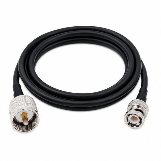 RedYutou Radio cb Antenna Cable UHF pl259 Male Plug to BNC Male RG58/50cm Cable