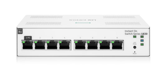 Aruba Instant On 1830 8-Port Gb Smart Switch | Fanless | US Cord (JL810A#ABA)