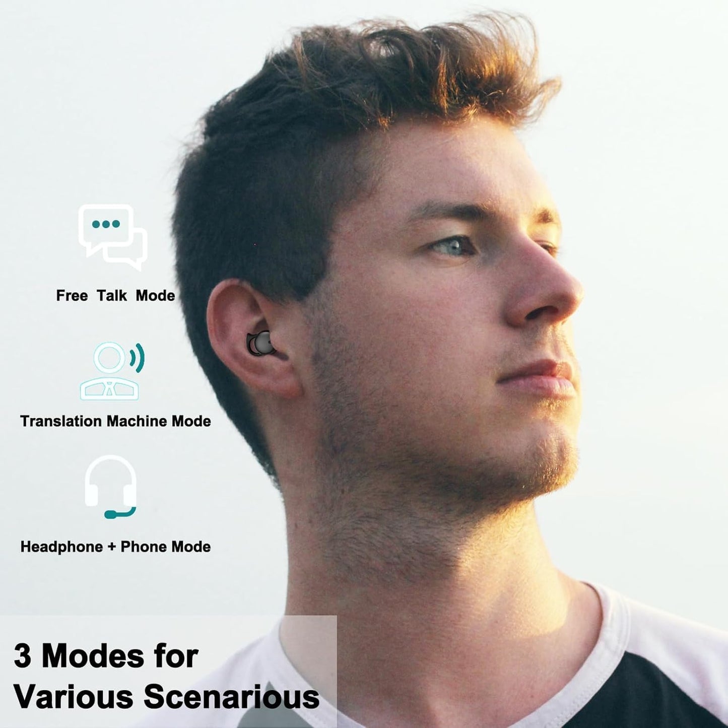 Piegricdiat Wireless Earbuds,AI Translation Earphone, Language Translator Earbuds, 144-language Two-Way, HD Sound, Long Battery Life, Ideal…