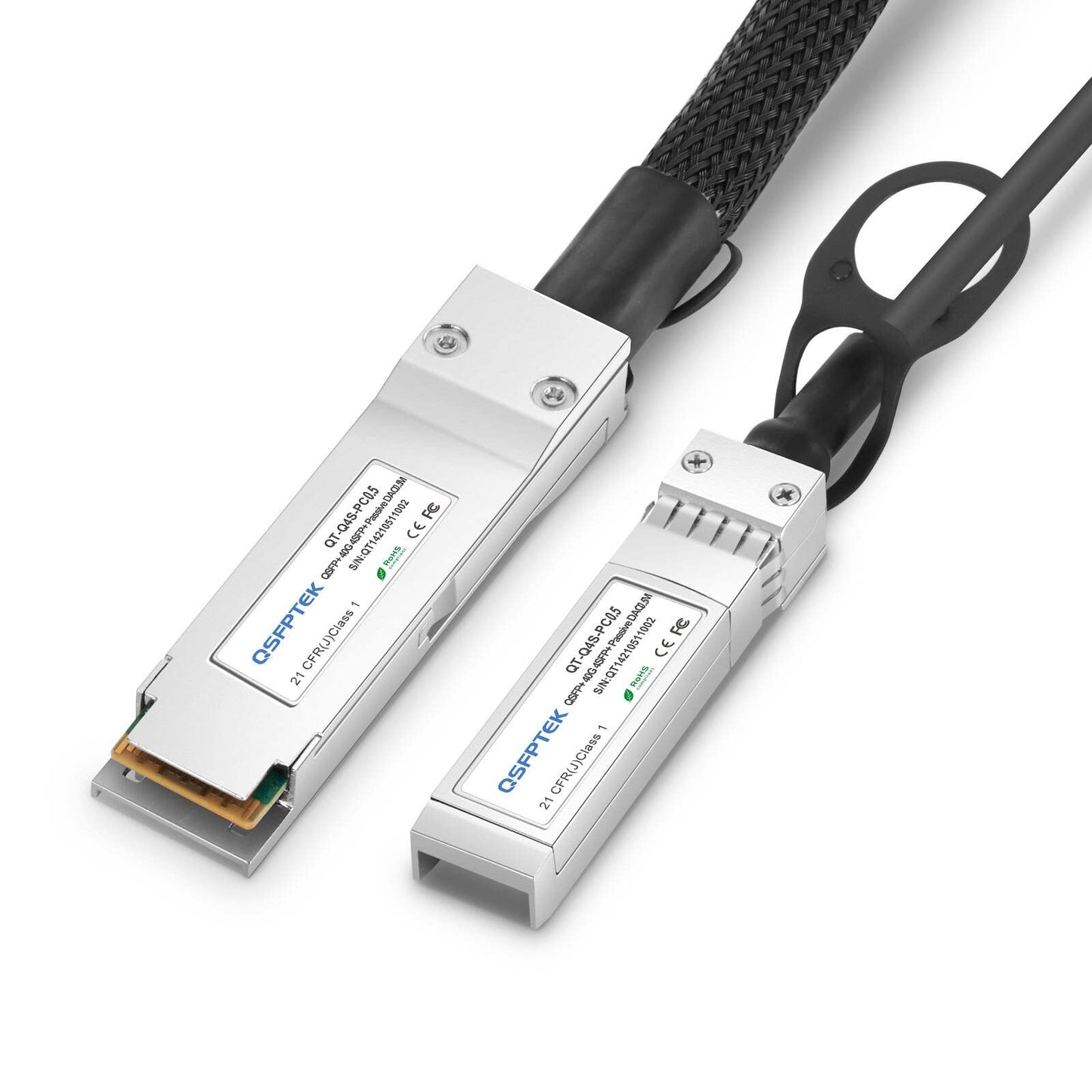 0.5m (2ft) 40G QSFP+ to 4 x 10G SFP+ Breakout Twinax Cable, 40GBASE-CR4 QSFP to SFP Passive Direct Attach Copper Cable for QSFP-4SFP10G-CU50CM