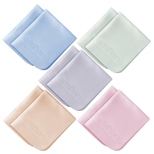 Nadadora Individually Wrapped Assorted Color Premium Microfiber Glasses Cleaning Cloths, 10 Pack, Thickened,Soft Dense