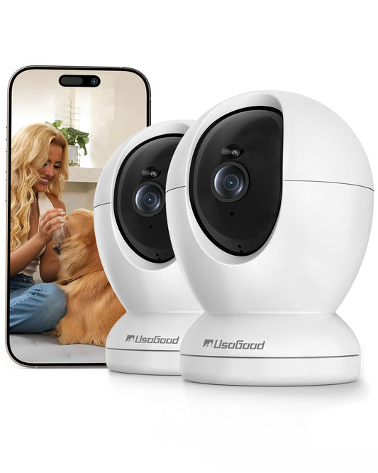 usogood 2.5K Indoor Camera for Home Security, 360° Security Camera Indoor, Baby/Pet Camera with Phone App, Support 5G/2.4Ghz WiFi, Auto Motion