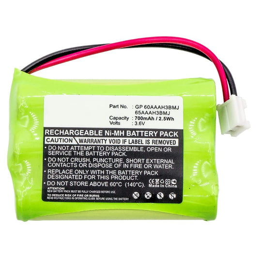 Dantona Cordless Phone Battery, Compatible with GE 2-8112EE2 Cordless Phone Ni-MH, 3.6 Volt, 750 mAh - Ultra Hi-Capacity - Replacement for AT&T-Lucent