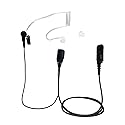 PROMAXPOWER 1.5-Wire Clear Acoustic Tube Earpiece with PTT Button Mic Compatible with Motorola Two-Way Radios XPR3000, XPR3300e, XPR3500, XPR3500e…