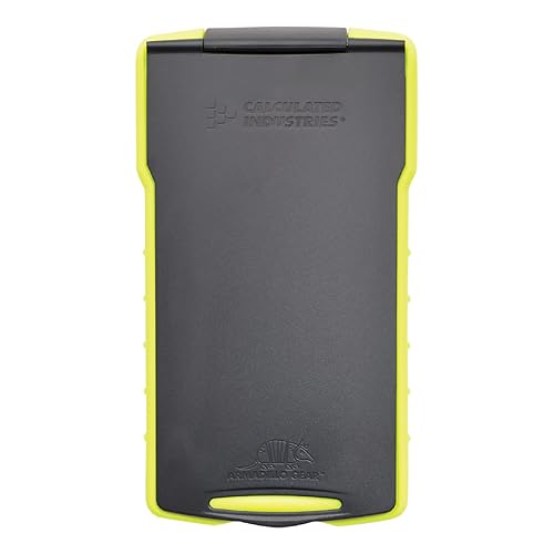 Calculated Industries 5032-5 Armadillo Gear Hard Protective Calculator Case in Lime Green