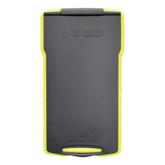 Calculated Industries 5032-5 Armadillo Gear Hard Protective Calculator Case in Lime Green