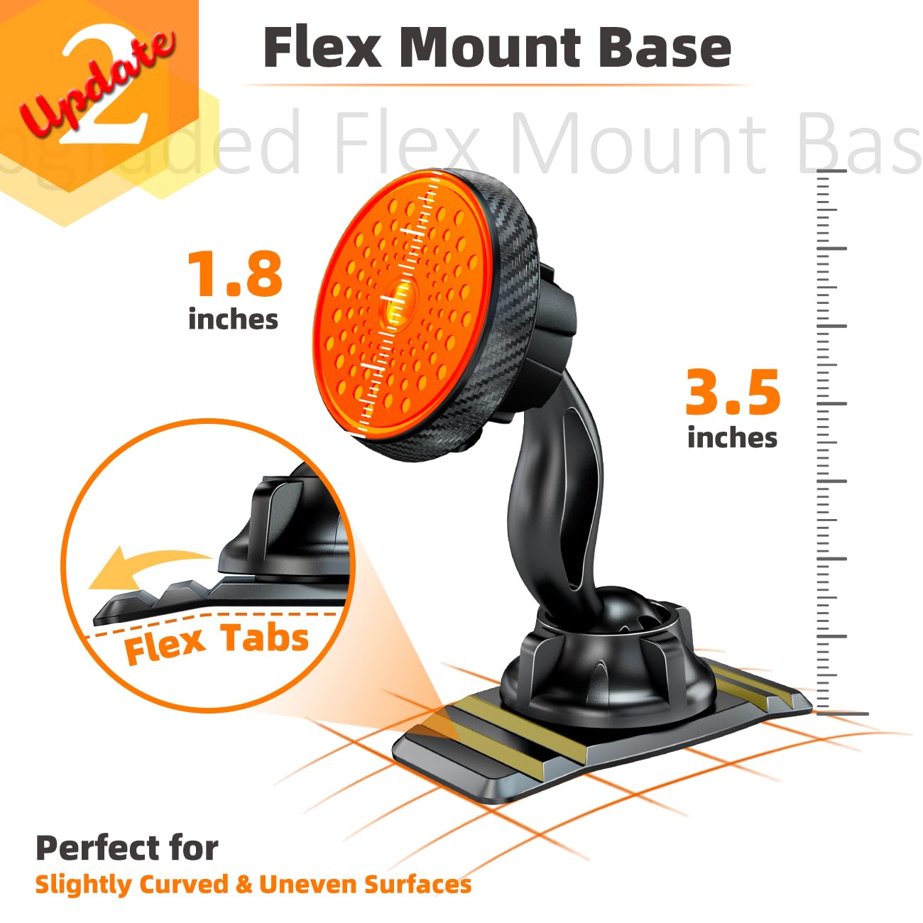 eSamcore Phone Holder for Car - Magnetic Car Phone Mount for Vehicle Dashboard, [Double 360 Adjustable Stand] Cell Phone Automobile Cradles