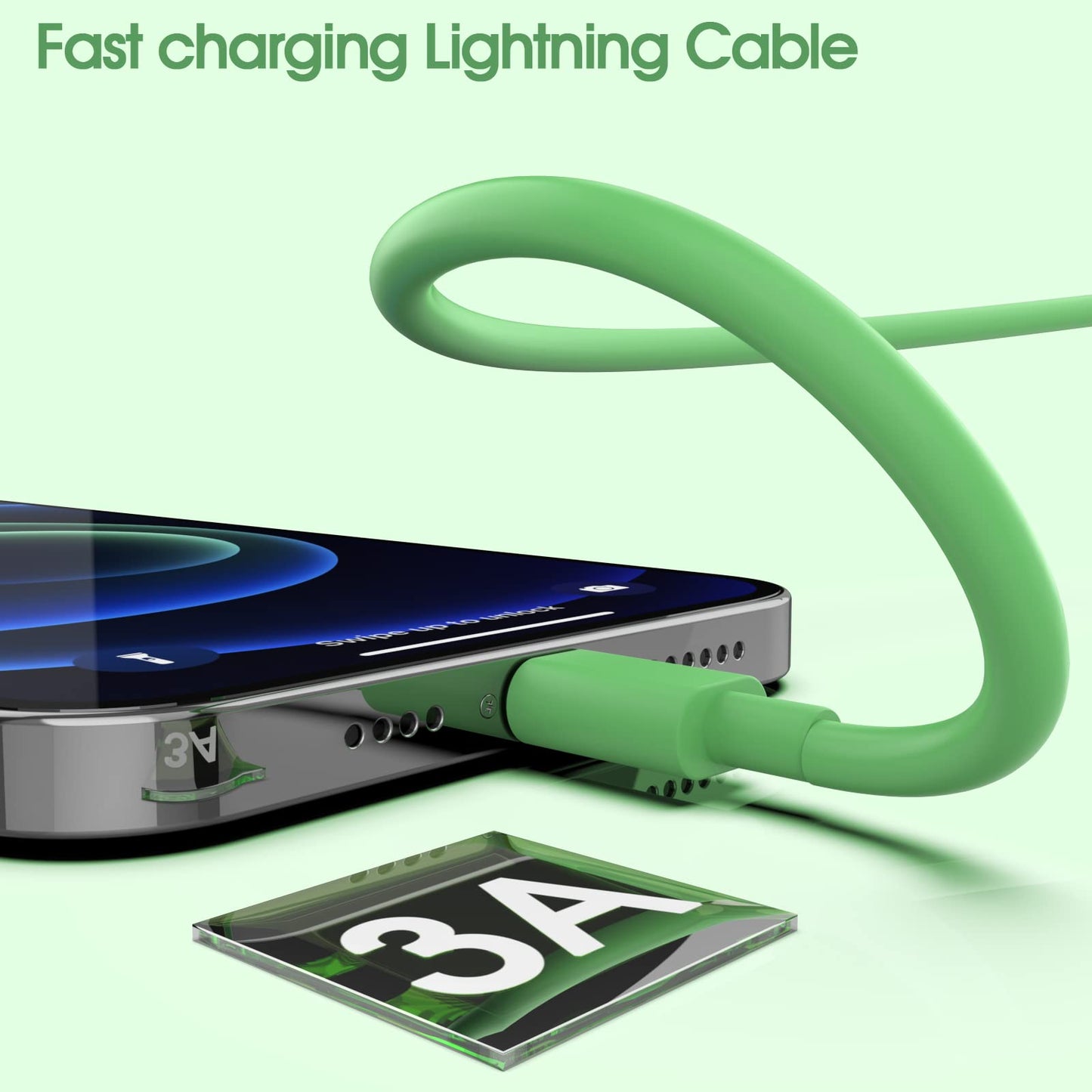 [Apple MFi Certified] iPhone Charger, 6Pack(3/3/6/6/6/10 FT) Lightning Cable Apple Charging Fast High Speed USB Compatible 14/13/12/11 Pro Max/XS…