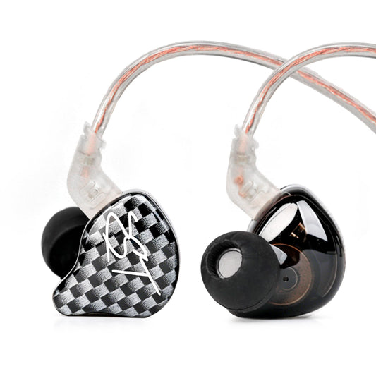 YINYOO KZ-ZST Hybrid Banlance Armature with Dynamic in-Ear Earphone 1BA+1DD HiFi Headset Wired Earbuds IEM Headphones Gaming Earbuds (Black-zst