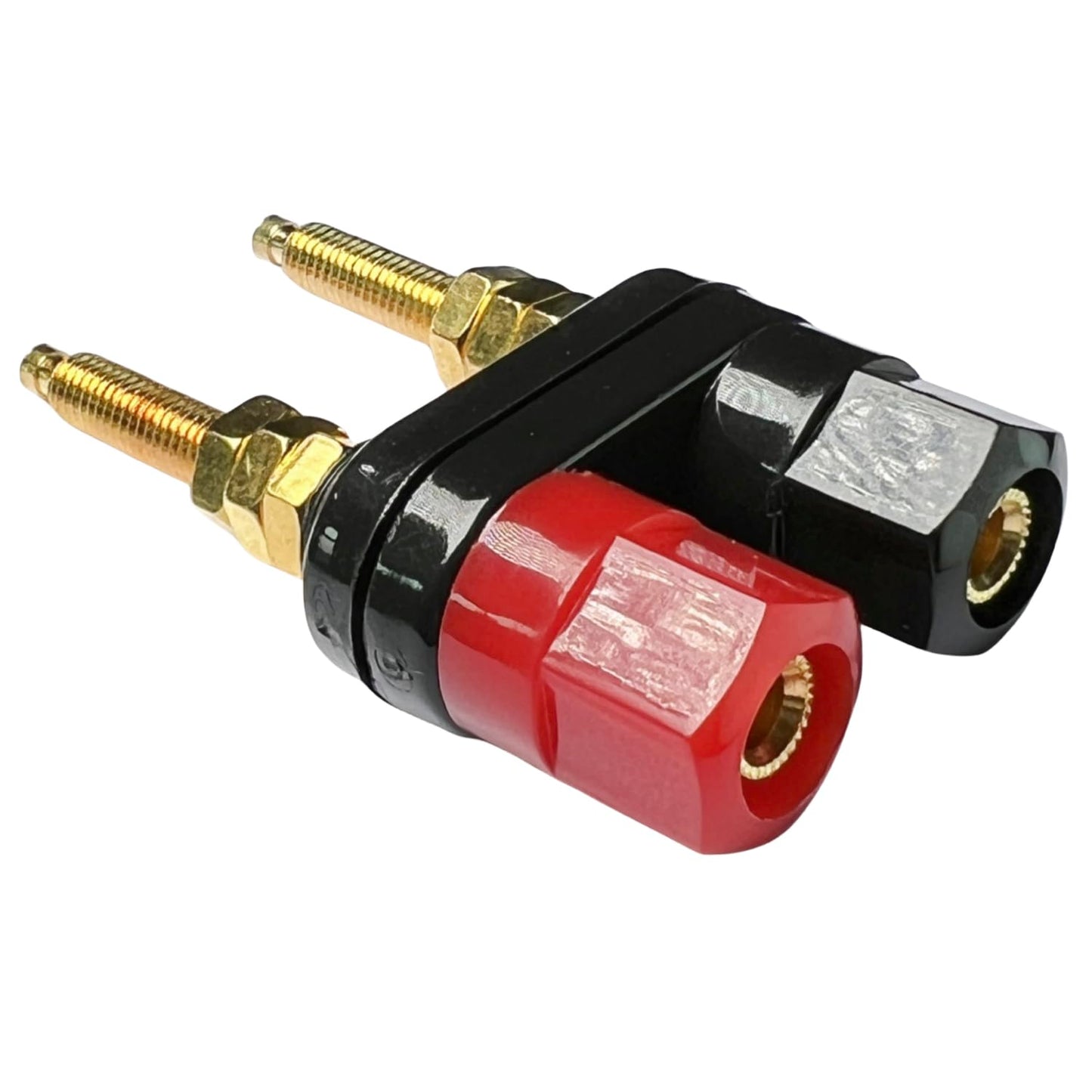 CESS Dual Binding Post Terminal - Amplifier/Speaker/Power Cable Connector - Banana Jack Socket - Length 2.3" (2 Pack)