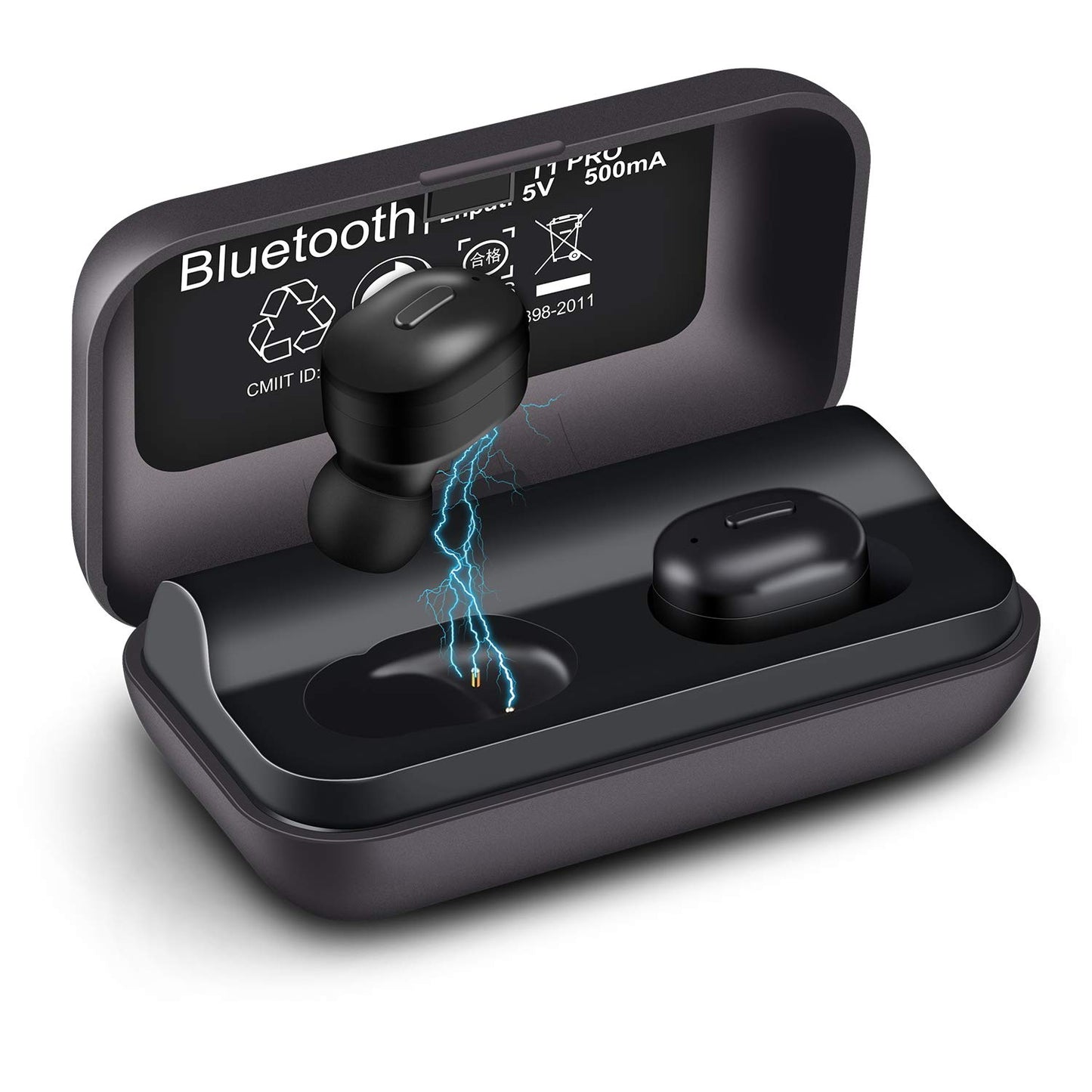 WGGE T1-Pro Bluetooth 5.0+EDR Wireless Earbuds sweat-proof TWS Stereo Headphones in Ear Built in Mic Headset Premium Sound with Deep Bass and Fast…