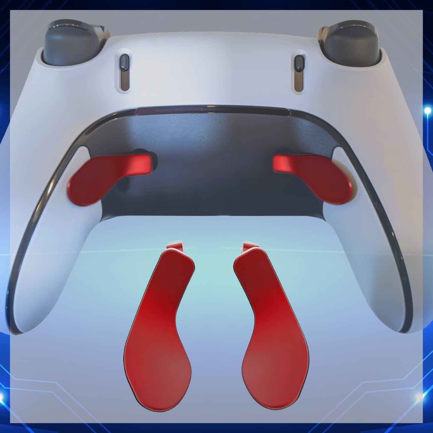 for PS5-Edge Controller Replacement Parts - Thumbsticks, Paddles, Trigger Buttons Accessories for Edge Controller (Red)