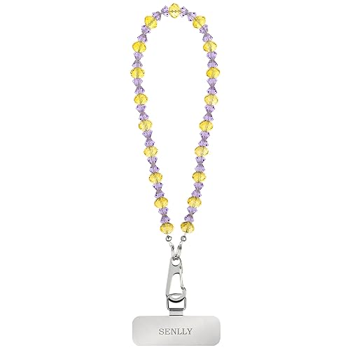 SENLLY Wristlet Phone Lanyard Charm, Selected K9 Crystal Wrist Strap, Use Stainless Steel Hardware, Jewel Gift for Women