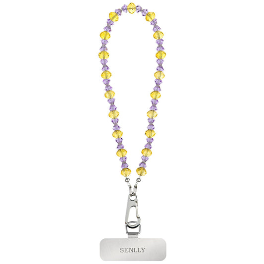 SENLLY Wristlet Phone Lanyard Charm, Selected K9 Crystal Wrist Strap, Use Stainless Steel Hardware, Jewel Gift for Women