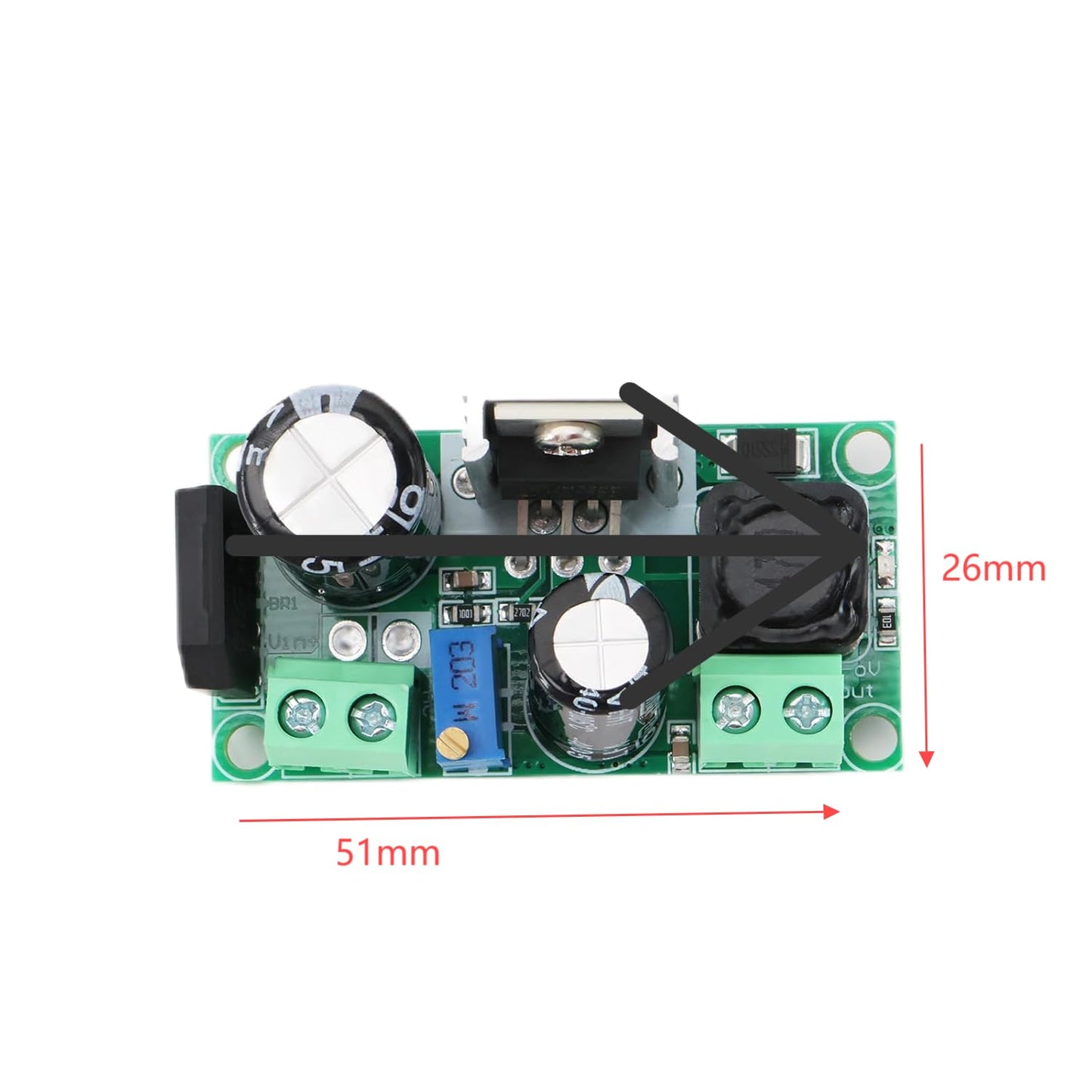 2Pcs Adjustable Voltage Regulator LM2596HV Power Module AC DC to DC Step-Down Buck Converter AC 5-30V DC 5-48V to DC 3.3-33V Power Supply Module…