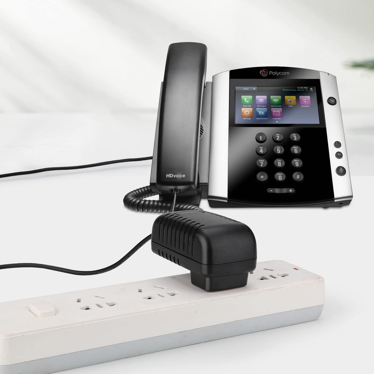 48v Power Supply, 48v Power Adapter is Compatible with polycom IP Phones VVX 300, 301, 310, 311, 400, 401, 410, 411, 500, 501, 511, 600, 601, 611