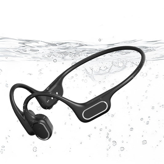 Fanisic Swimming Headphones/Earbuds, Bluetooth 6.0 & MP3 with 32GB Memory IP68 Waterproof Bone Conduction Headphones, Underwater Open Ear Headphones