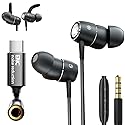 ENC Mic Wired Earbuds - Call Noise-Canceling In-Ear Headphones with Super Bass, DAC & High Fidelity Audio - Removable Ear Hooks,Microphone…