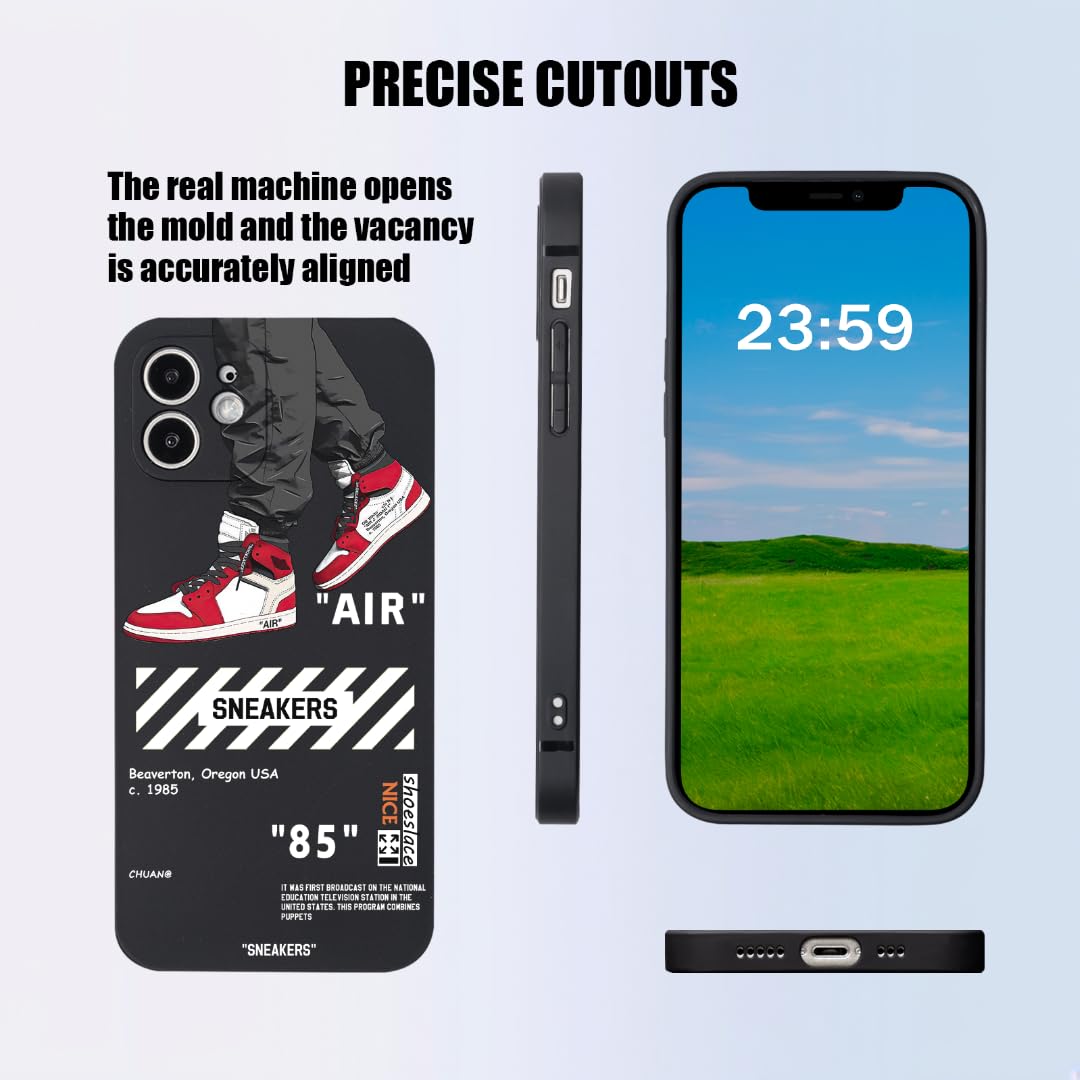 CHBSHENG Cool Phone Case for iPhone 15 Pro Case for Boys Men Street Design Aesthetic Shockproof Basketball Sneaker Sports Designer Cases Compatible