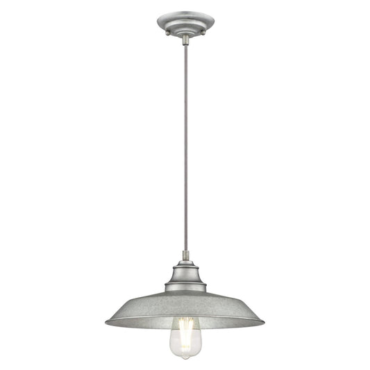 Westinghouse Lighting 6354600 Iron Hill Pendant, 1 Light, Galvanized Steel
