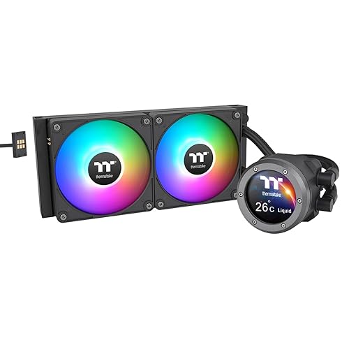 Thermaltake TH240 V2 Ultra EX ARGB AIO CPU Cooler/Water Block 2.1" LCD/Fan 120 * 2/Magnetic Quick Connection/MB ARGB Sync Control/LCD Software