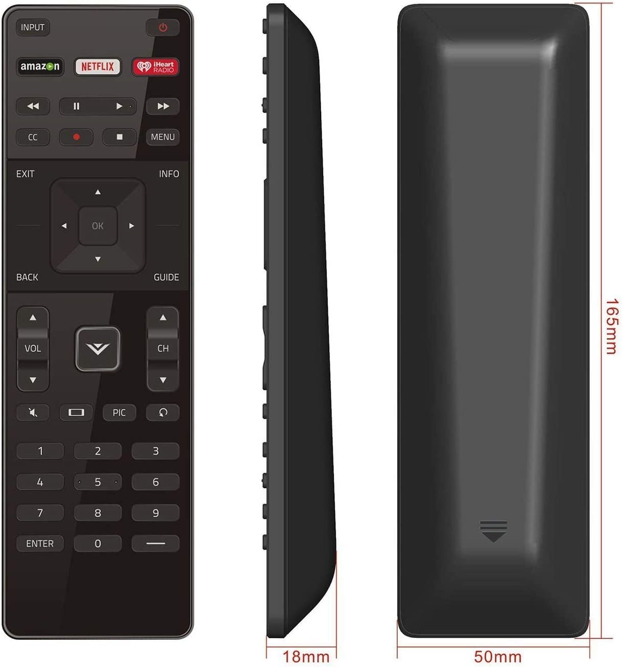 Remote Control Replacement for Vizio Smart TV D28H-D1 D32H-D1 D40-D1 D43-D2 D48-D0 D48f-E0 D60-D3 D70-D3 D32f-E1 D43f-E2 D39f-E1 D43f-E1 D48f-E0
