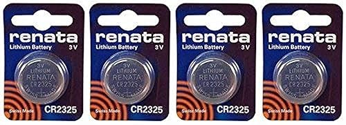 Renata CR2325 Batteries - 3V Lithium Coin Cell 2325 Battery (4 Count)