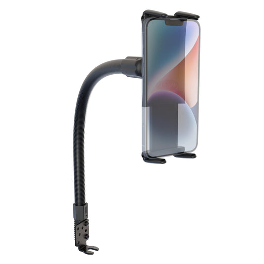 Arkon Mounts - Car Seat Rail Phone or Tablet Mount | Flexible Positioning | 22" Gooseneck | 360° Adjustability | Tablet Holder fits iPhone, Galaxy