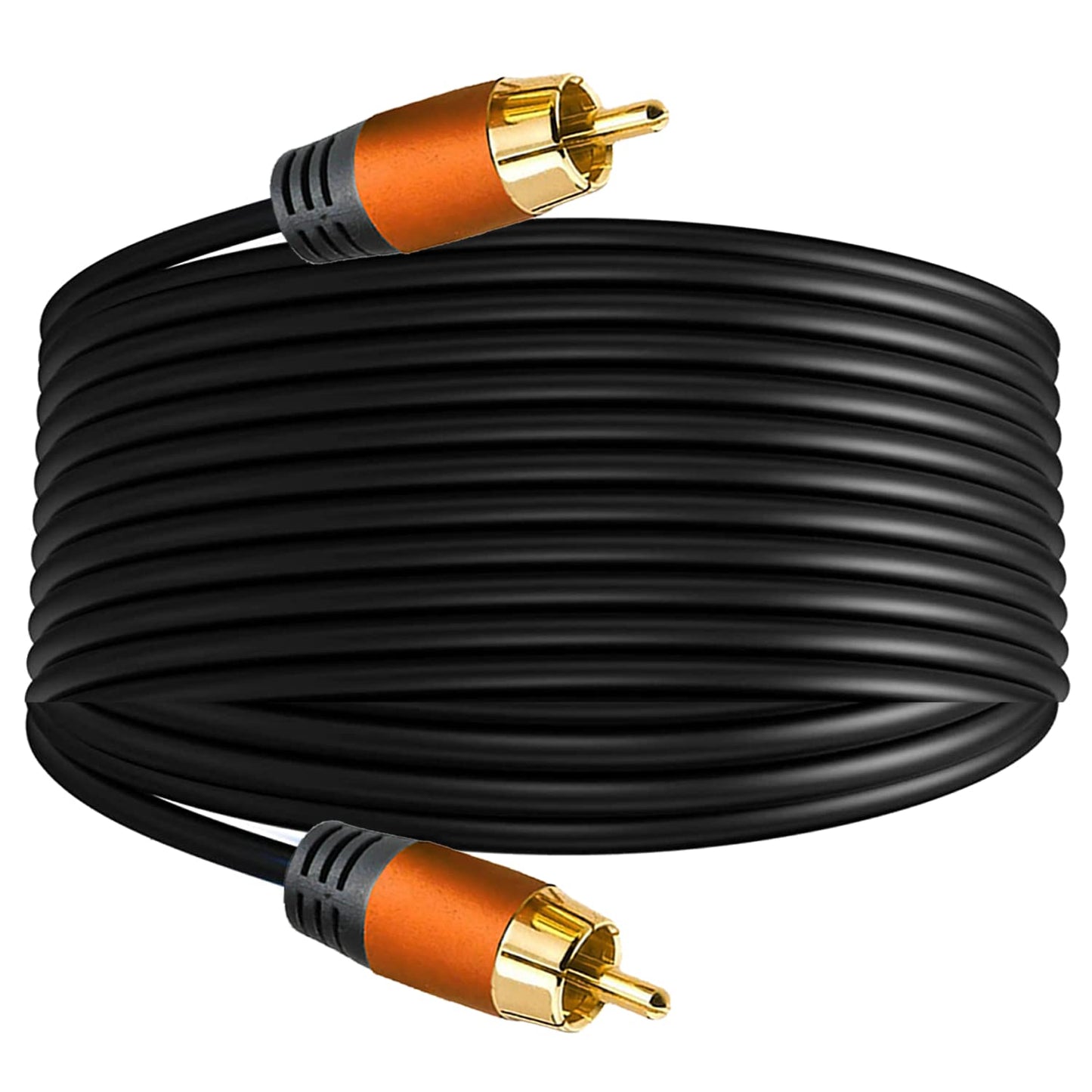 Digital Coaxial Audio Cable 16.5FT, 1RCA Male to 1RCA Male for Subwoofer, Home Theater, Video/Audio, Rear View Parking Camera