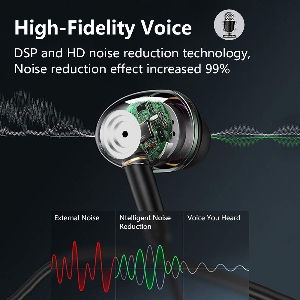 BACKWIN Wired in-Ear Headphones with Mic Volume Control Noise Cancelling Earbuds with Microphone Powerful Bass Earphones 3.5mm Jack for iOS Android…