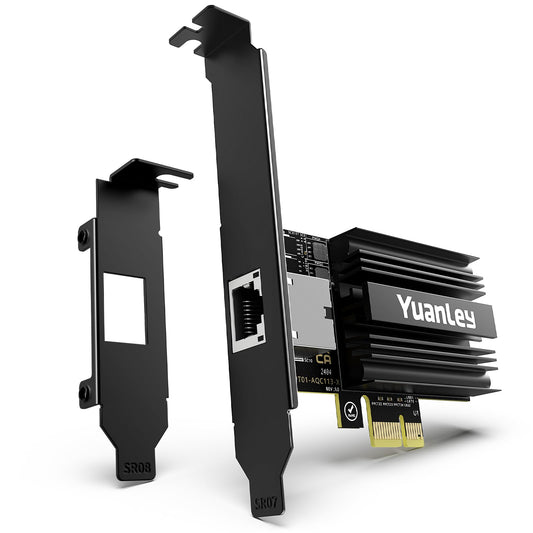 10G PCIe Network Card, YuanLey 10G Base-T Ethernet Card with Marvell AQC113 Conrtoller, PCIE to 10Gb RJ45 Ethernet Adapter NIC Compatible with PCI