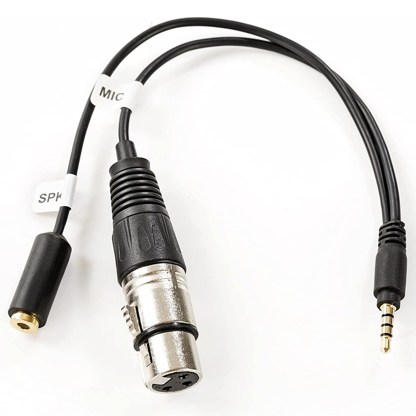 Movo TCB2 XLR Microphone to TRRS Smartphone Adapter with Headphone Jack - Compatible with iPhone and Android - XLR Female to 3.5mm Male Y Splitter