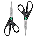 Westcott 15179 8-Inch KleenEarth Recycled Scissors For Office and Home, Black, 2 Pack