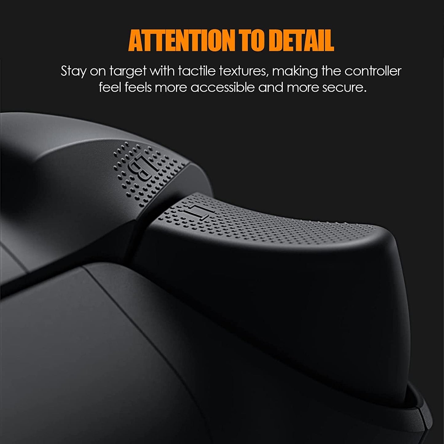 2 Pack Bumpers Replacement for Xbox One Series X/S Controllers, Black LB RB Button Repair Parts Compatible with Xbox Controllers