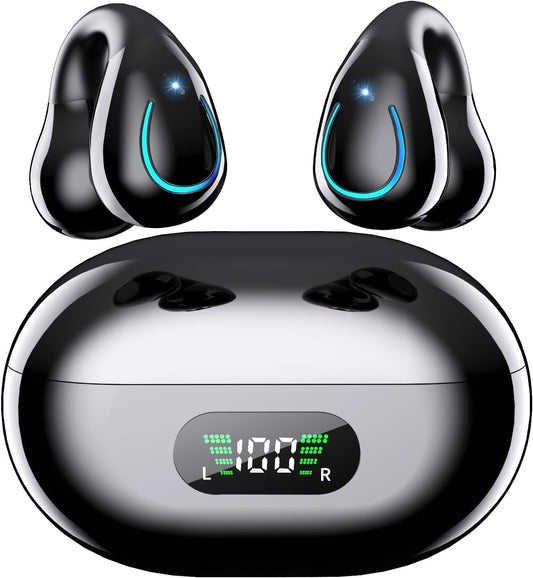 AI Language Translator Earbuds, Clip-On Open Ear Real-Time Translation Device, 174 Languages Simultaneous Interpretation, No Subscription, Audifonos