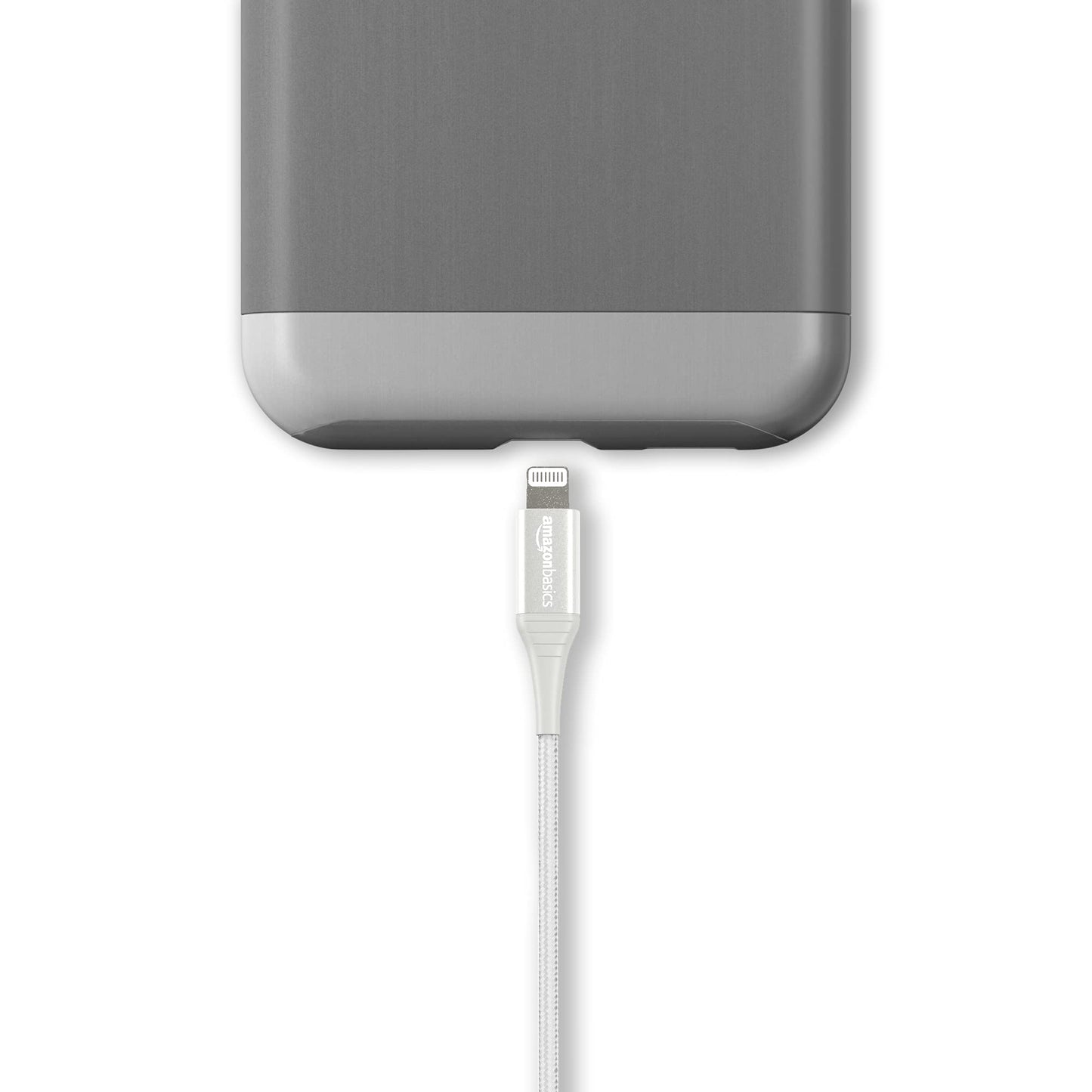 Amazon Basics USB-A to Lightning Charger Cable, Nylon Braided Cord, MFi Certified Charger for Apple iPhone 14 13 12 11 X Xs Pro, Pro Max, Plus, iPad…