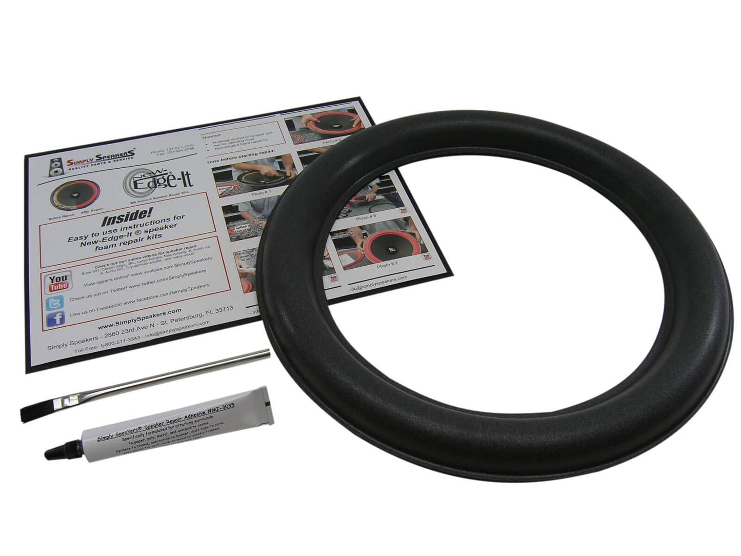 JL Audio Single 13.5 Inch 13W6 Foam Speaker Repair Kit, 13W6v2-D4, FSK-13JLW6-1 (Single)