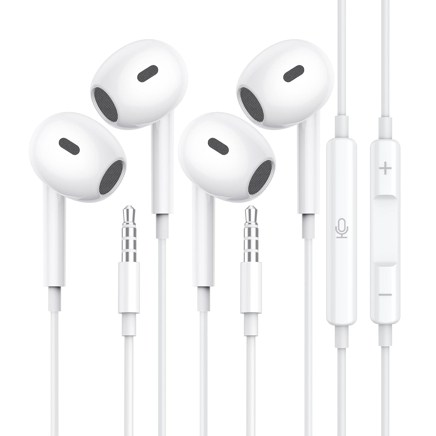 Wired Earbuds, [Clear Calls & No Noise] 3.5mm Headphones with Microphone in Ear Earphones HiFi Stereo Volume Control…