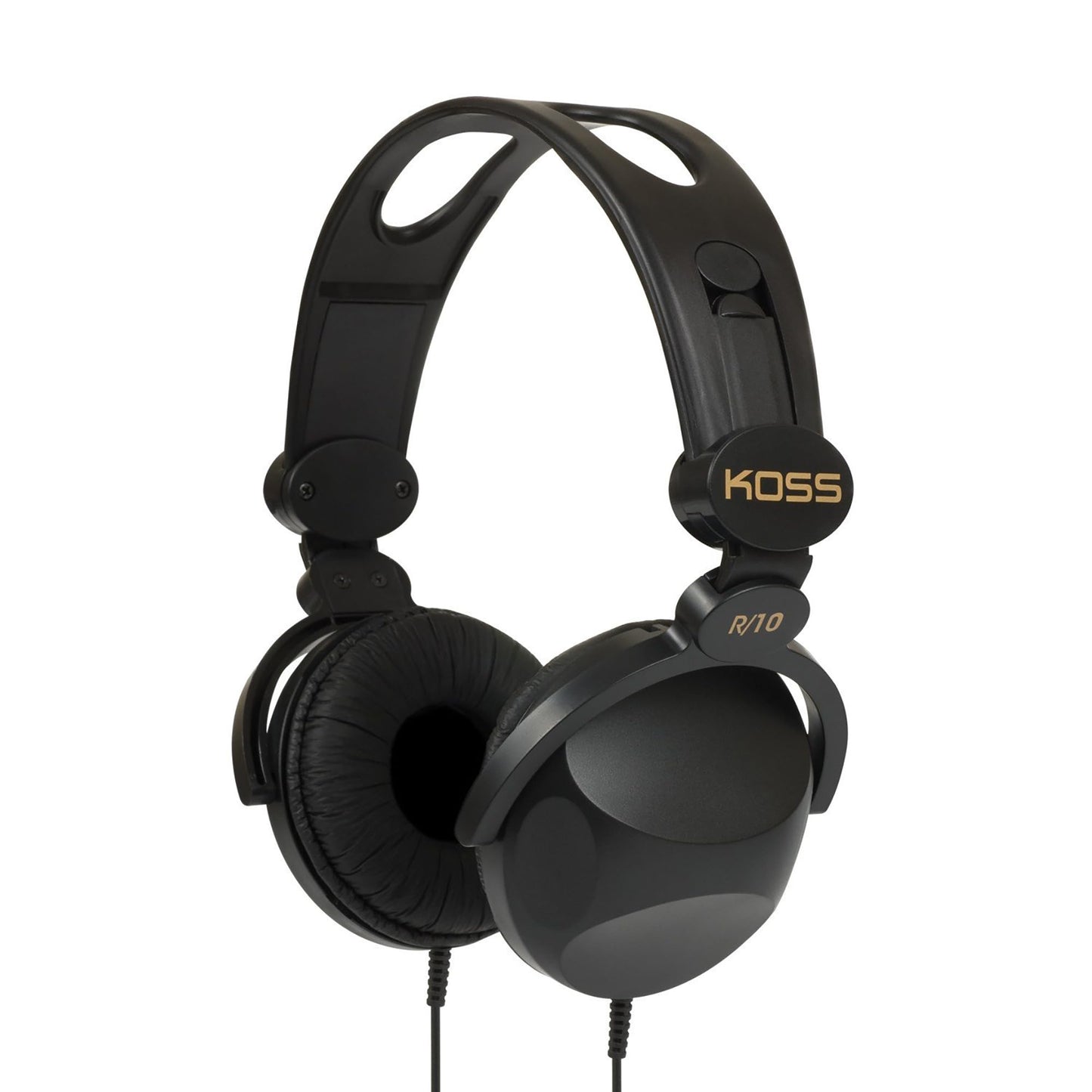 Koss R-10 On-Ear Headphones, Lightweight, 8 Foot Cord, Retro Style, Black